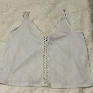 Cute White Tank Too with Mid Cut